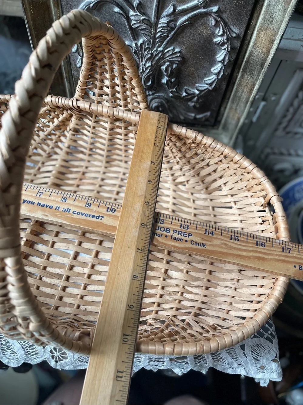 Natural Woven Rattan Handled Basket - Home Accents